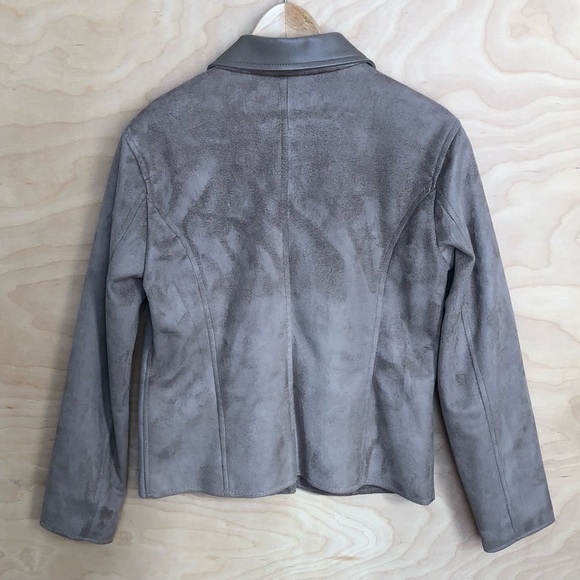 Armani Collection Suede Leather Brown Jacket Outwear Unisex Women Sz M Italy. - Picture 2 of 10